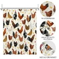 thumbnail image 6 of Cute Chicken Shower Curtain for Bathroom,Farm Hen Rooster Waterproof Fabric Shower Curtain,72x72, 6 of 7