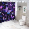 thumbnail image 7 of Awypu Shower Curtain Waterproof Multiple Sizes Fantasy Watercolor Style Butterflies White, 7 of 7