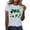 White, variant on Ohufall Women's St. Patrick's Day Top Casual Shamrock Print Tees Summer 2026 Short Sleeves Crewneck Tshirts Lucky St Patty's Day Tee Shirts for Women