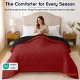 thumbnail image 7 of Loomsnest Diamond Quilted Comforter King Size, All Season, Soft, Lightweight, Reversible Down Alternative Duvet Insert (Red & Black), 7 of 7