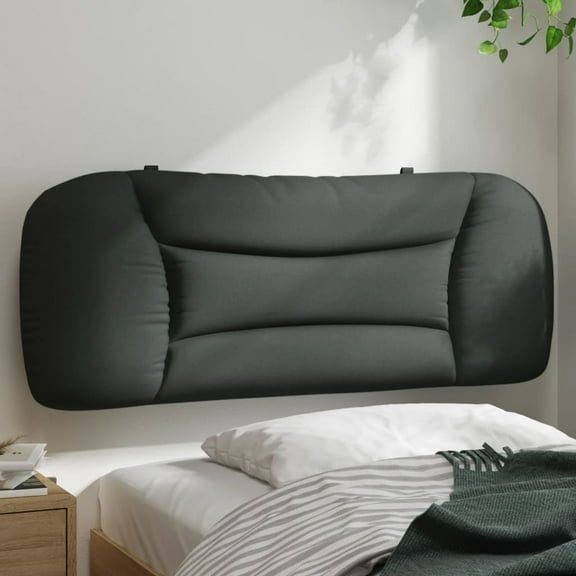 vidaXL Headboard Cushion Dark grey Fabric (100% polyester) 39.4 in