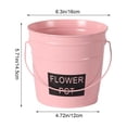 thumbnail image 2 of Set of 4 Galvanized Metal Flower Pots with Handles – Small Rustic Planters for Indoor Outdoor Garden Decor, Vintage Style Mini Vases for Home, Patio, or Balcony, 2 of 5