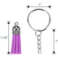 thumbnail image 3 of Borlas de llavero, juego de anillos de llavero a granel de 150 Uds. Incluye 50 Uds. De borlas para manualidades, 50 Uds. De anillos de llavero para llavero acrílico, 3 of 5