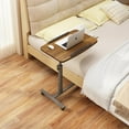 thumbnail image 2 of Adjustable Overbed Bedside Table with Wheels Rolling Laptop Tray Desk Cart Portable Mobile Sit Stand Desk Tilting Hospital Bed Table, 2 of 8