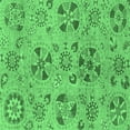 thumbnail image 1 of Ahgly Company Indoor Square Abstract Emerald Green Modern Area Rugs, 4' Square, 1 of 4
