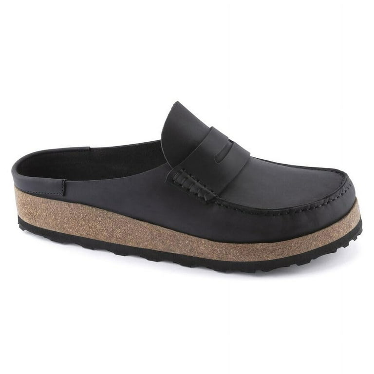 靴 BIRKENSTOCK NAPLES SUEDE LEATHER OILED BIRKENSTOCK Naples Oiled Leather Clogs - Moccasin Comfort with