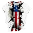 thumbnail image 5 of GERsome 4th of July T Shirts for Women Short Sleeve Patriotic Pullover Tops Casual American Flag Shirts Crewneck Loose-Fit Blouses S-2XL, 5 of 5
