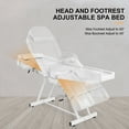 thumbnail image 5 of Artist hand Reclining Massage Table Facial Bed Pedicure Adjustable Salon Tattoo Chair w/Tray,Split Legs(White), 5 of 17