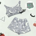 thumbnail image 2 of Yuanlong Womens Pajama Sets Halloween Fluffy Fuzzy Tank Tops Shorts Glow In The Dark 2-Piece Pajamas Winter Party Homewear Ladies Fashion Nightwear, 2 of 8