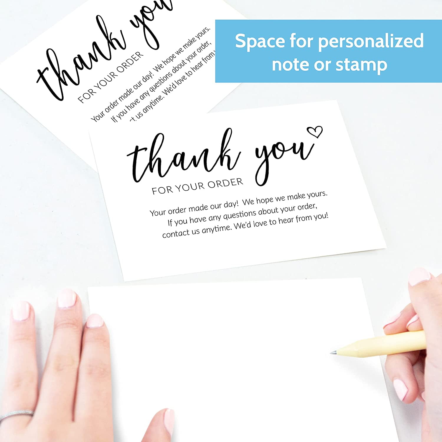 Postcards Office Products Paper 50 Large 4x6 Thank You for Your Order Cards  for Online or Retail Stores Handmade Goods and More Bulk Postcards Purchase  Inserts to Support Small Business Customer Shopping
