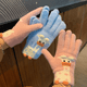 thumbnail image 5 of Guantes cálidos de dibujos animados con pantalla táctil para mujer, de invierno, gruesos, lindos, para parejas, para estudiantes, de lana tejida a prueba de frío, para montar a caballo con cinco dedos, 5 of 6