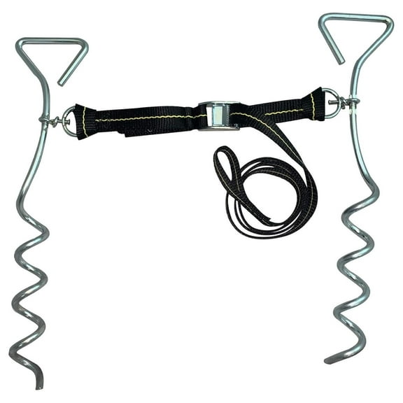 Basketball Goal Anchor Tie Down Kit for Secure and Durable Court Setup, Trampoline Anchors, Ground Stakes Heavy Duty Anchor Kit, High Wind Basketball Hoop Anchor