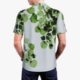 thumbnail image 4 of Daiia Watercolor Green Leaves Pattern Men’s Polo Shirts,Solid Deck Shirt,Classic Fit, Breathable Cotton Polo for Casual and Sport Wear-Small, 4 of 9
