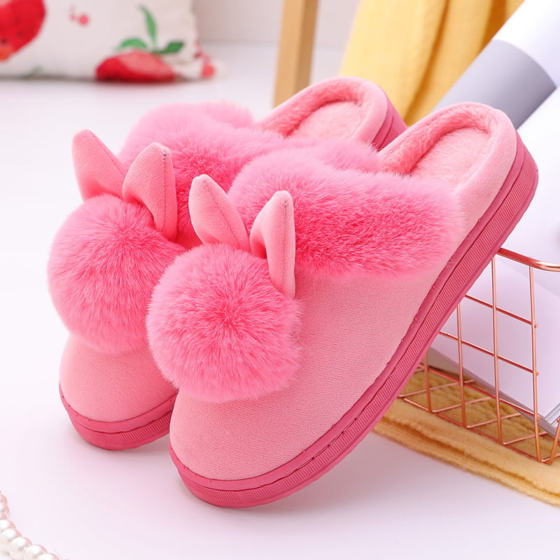 Unisex Winter Warm Fleece Slippers Fluffy Plush Sandals Indoor Home Casual Shoes