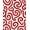 Red, Pattern 3, variant on ODIKA 4'x6' Machine Washable Non-Slip Area Rug, Peppermint Whirl Swirl Festive Holiday Spiral Design High Traffic Rug, Yellow, 623466