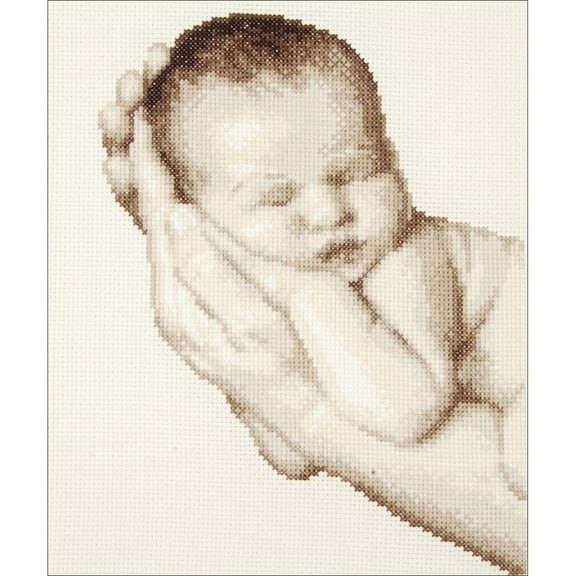 Vervaco Counted Cross Stitch Kit 7"X9"-So Little On Aida (14 Count)