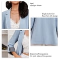thumbnail image 3 of Blazer De Color Sólido Para Mujer, Clásico, Suave, Informal, Para El Día A Día, Para La Oficina ANGGREK Azul cielo S, 3 of 5
