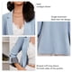 thumbnail image 4 of Blazer de mujer con puños a rayas, chaqueta informal de manga larga de color sólido para oficina, 4 of 5