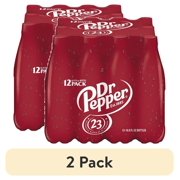 (2 pack) Dr Pepper Soda Pop, 16.9 fl oz, 12 Pack Bottles