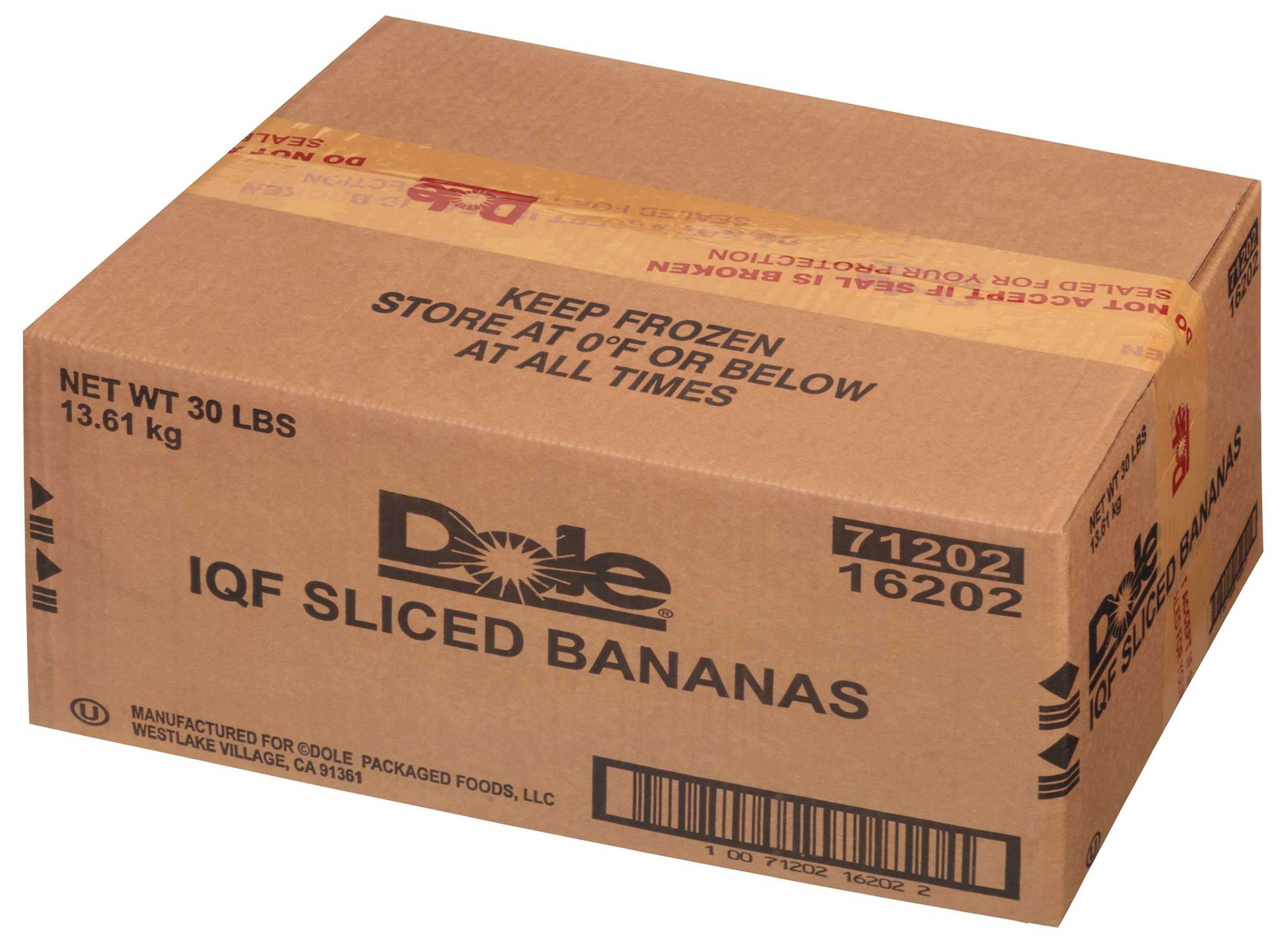 Dole Individually Quick Frozen Sliced Banana, 30 Pound -- 1 Each