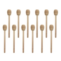FELTECHELECTR Honey Stirrer Stick 12Pcs Wood Honey Dippers For Jam Jars And Tea Mixing 11.8In