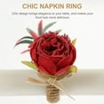 thumbnail image 4 of Shisuyan Heart Napkin Rings Hemp Rope Claret 2Pcs, 4 of 9