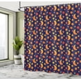 thumbnail image 4 of Ambesonne Nocturnal Shower Curtain, Moons and Stars Shapes, 69"Wx75"L, Indigo Marigold Mustard, 4 of 4