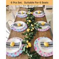 thumbnail image 4 of 13 Inch Round Placemats Set of 4, Spring Floral Non Slip Heat Insulation PP Table Mats, Purple Pink Blue Flower Summer Botanical Washable Place Mats for Kitchen Dining Party Table Decor, 4 of 7