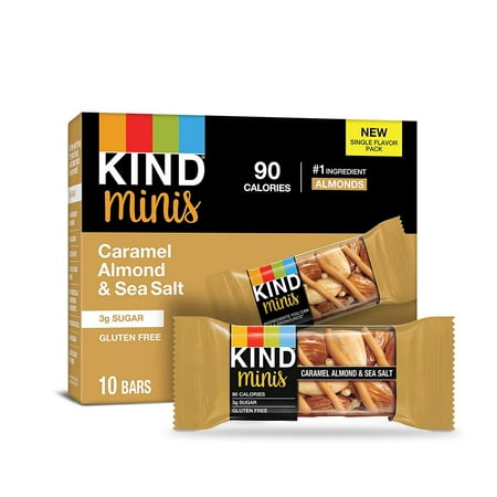 KIND Bar Minis Caramel Almond & Sea Salt Gluten Free 100 Calories Low Sugar 80 Count