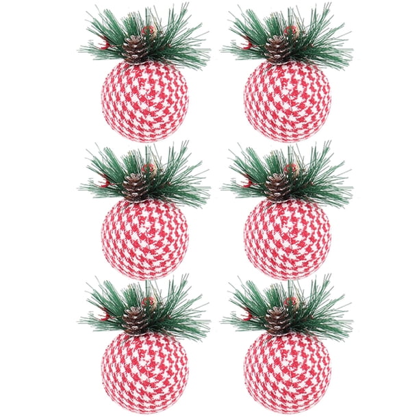 Gibobby de adorno colgante de tela para decoración de árbol de Navidad, colgantes inastillables surtidas, de adorno a cuadros de Navidad(C)