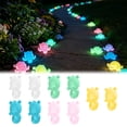 thumbnail image 2 of 12PCS Outdoor Luminous Decorative Stones Glow in The Dark Garden Pebbles for Walkways Stepping Paths Turtle Design Natural Rock, 2 of 8