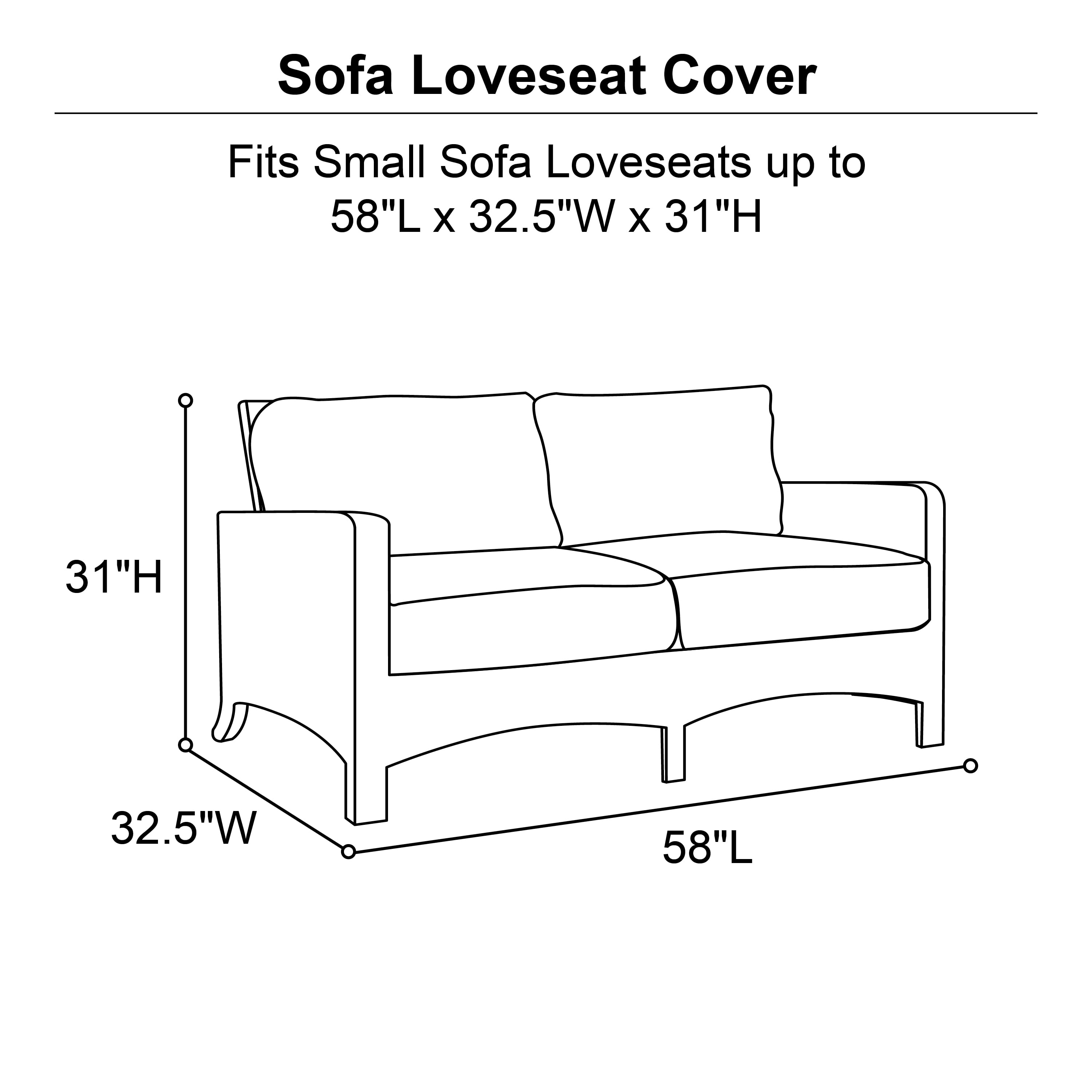 Mainstays Sandell 58 inch Outdoor Loveseat Cover in Gray