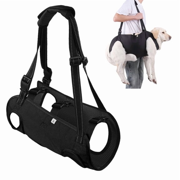 Dog Lift Harness, Emergency Backpack Pet Legs Support & Rehabilitation Sling Carrier, Adjustable Lifting Straps Carrier for Senior Elderly Dogs Joint Injuries Arthritis