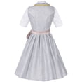 thumbnail image 2 of Robe Mi-Longue pour Femmes Grande Taille Robe Gothique Chemise Tablier Ensemble Trois Pièces Robe Médiévale Violette Robe Oktoberfest Allemande, 2 of 8