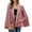 Pink, variant on Women's Velvet Cape Blazer Jackets Casual Split Long Sleeve Open Front Coat