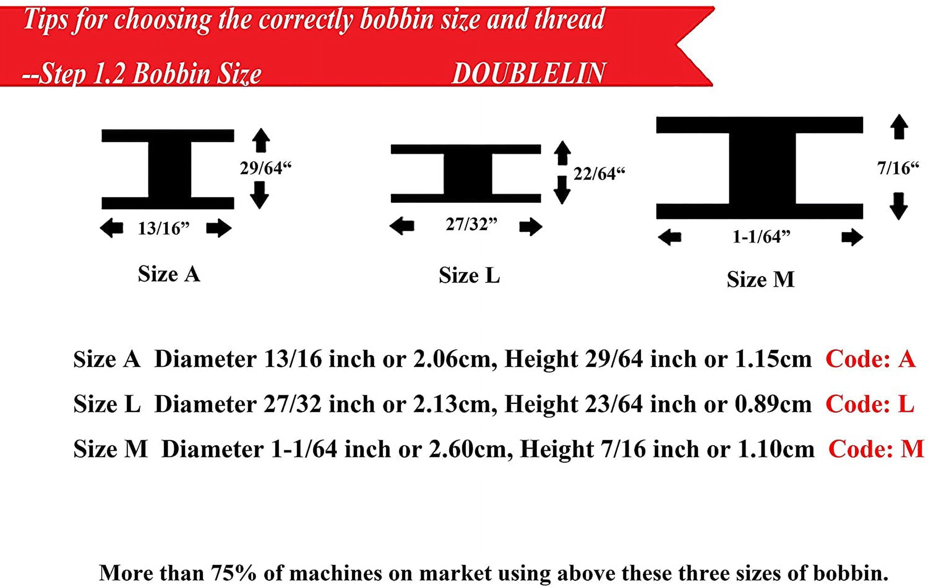 Prewound Bobbins LPM-40S2, Size L/Style L / SA155 / Size 9.4, Plastic Sided, 40S/2 Spun Polyester, Multi-Color, 144 pcs – for Sewing, Heavy Thread Embroidery & Thick Fabric Machines
