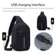 thumbnail image 5 of Bolso bandolera con carga USB en el pecho - Negro, 5 of 6