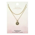 thumbnail image 2 of Believe by Brilliance 14KT Gold Flash Plated Double Necklace Set with Genuine Stone Adult, 2 of 4