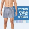 thumbnail image 2 of Badger Smith - Men's Boxer Shorts, Comfortable Cotton Boxers, 100% Cotton Checks Multicolor Boxers For Men, Multi Pack - Large, 2 of 7