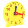 thumbnail image 2 of 10pcs 4 Inch Student Learning Clock Time Model Teacher Gear Clock 12/24 Hour School Learning Tools,10 x Student Learning Clock Model,yellow, 2 of 8