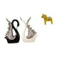 thumbnail image 1 of Elegante escultura de cerámica de caballo cisne, figura coleccionable para estantería, aniversario, chimenea, entrada, armario, decoración del hogar,, 1 of 8