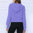 thumbnail image 4 of Vedolay Hoodless Sweatshirts for Women Fashion Ladies Tunic Sweatshirts Top Shirt Clothes for Women Purple,L, 4 of 5