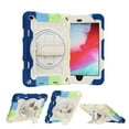 thumbnail image 3 of XYX 3in1 Rotating Stand Case for iPad 9th 8th 7th Gen 10.2 inch 2021 2020 2019 with Hand/Shoulder Strap, Shockproof Rugged, Colorful Blue, 3 of 7