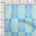 thumbnail image 2 of oneOone Rayon Light Blue Fabric Geometric Allover Shape Craft Projects Decor Fabric Printed By The Yard 56 Inch Wide, 2 of 4