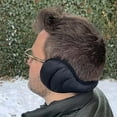 thumbnail image 4 of Men's Down Winter Ear Warmers | Behind-the-Head Adjustable & Foldable Earmuffs - gray, 4 of 5