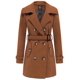 thumbnail image 1 of Gabardina wantdo para mujer con doble botonadura, color caramelo, XXL, 1 of 7