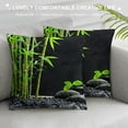 thumbnail image 3 of Orinice Bamboo Graphic Decorative Cushion Throw Pillow Cover for Home Couch Living Room Bed Sofa, Square, 1PC 12x12in, 3 of 5