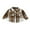 Khaki, variant on Toddler Flannel Shirt Jacket Plaid Long Sleeve Lapel Button Down Shacket Little Kids Boys Girls Shirts Coats