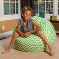 thumbnail image 2 of Posh Creations Bean Bag Chair, Soft Lounger, Kids, 3 ft, Green Chevron, 2 of 4