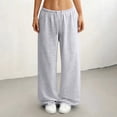 thumbnail image 6 of Nestiefly Wide Leg Sweatpants Women Low Rise Baggy Sweatpants Y2K Drawstring Cotton Lounge Pants Womens Fall Fashion 2026 Gray S, 6 of 7